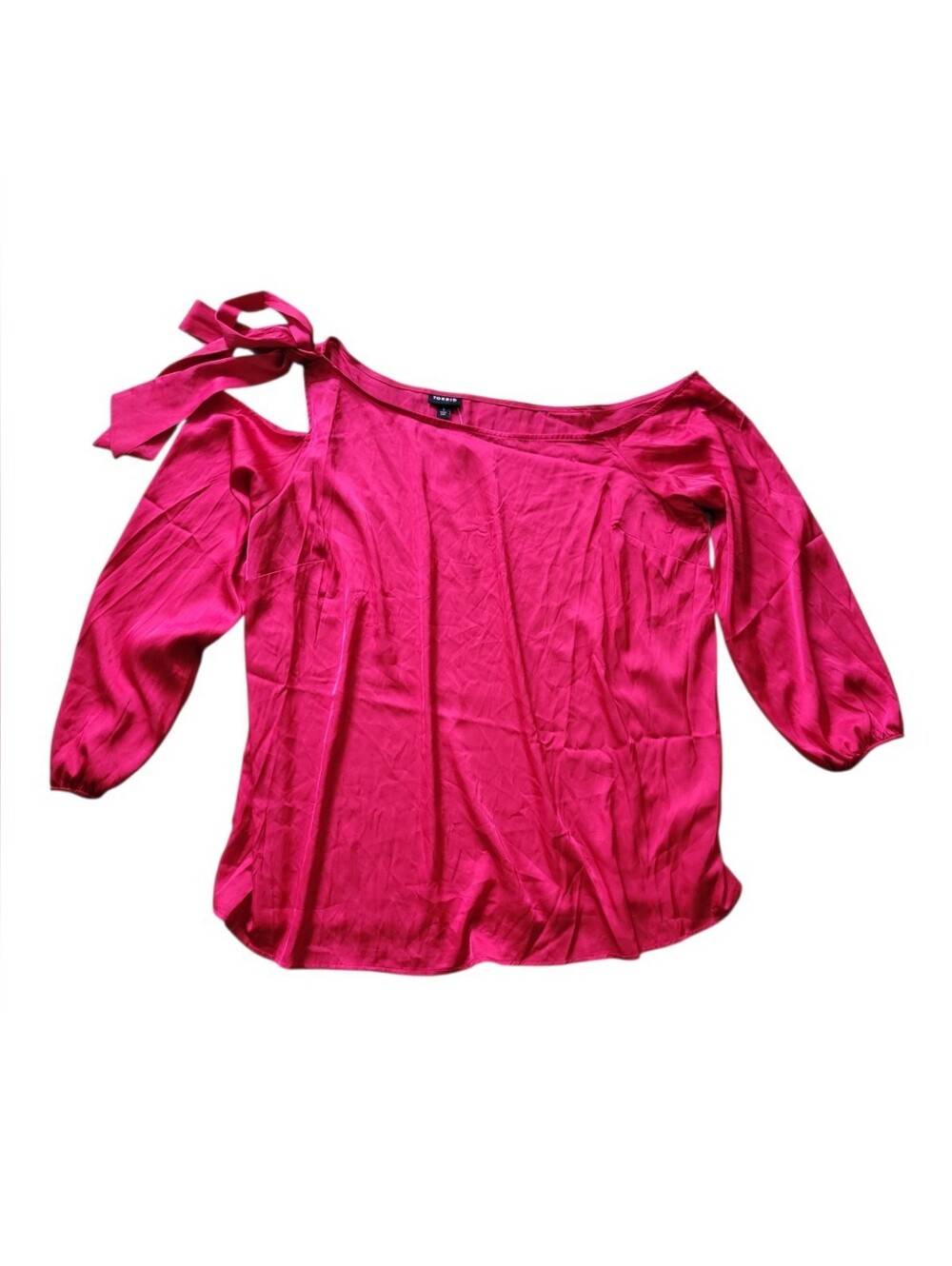 Torrid Pink Blouse Off the Shoulder/ SilkyTie 14/16 Size 1 NEW